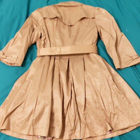 Vintage Y2K Fall Belted Trench Coat Dress - Picture 3 of 7